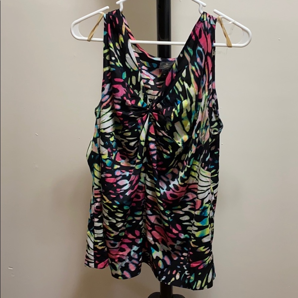 Multi colored sleeveless blouse